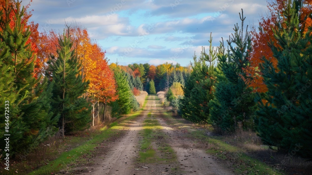 Obraz premium path in the middle of the forest