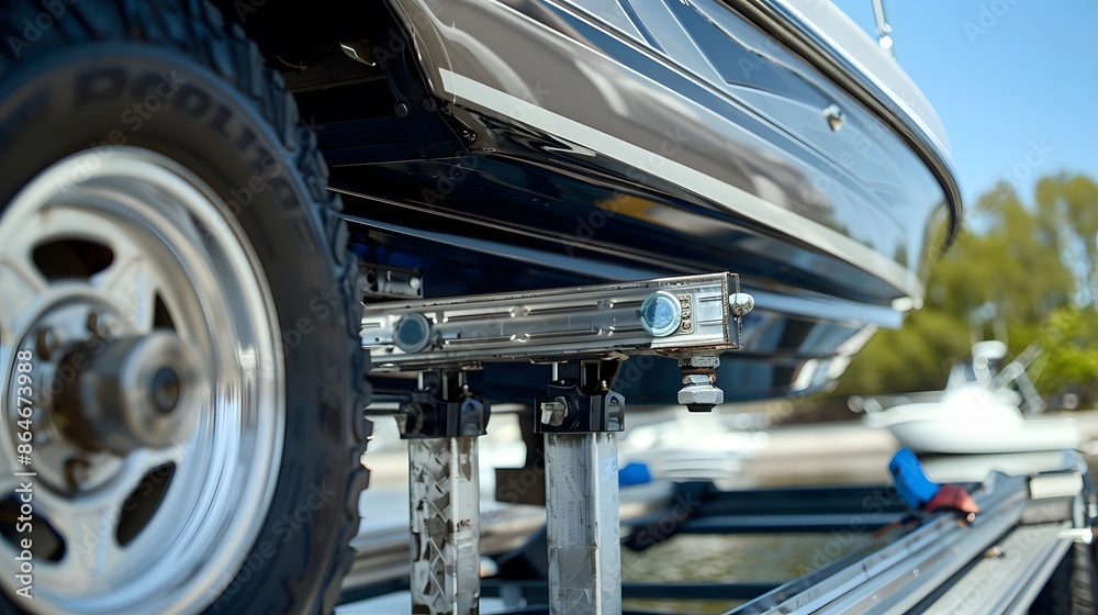 custom made wallpaper toronto digitalClose up view of a car jack lifting up a boat trailer that just had a new tire installed. Need new tires?