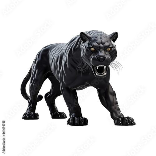 Black Panther isolated on transparent background png
