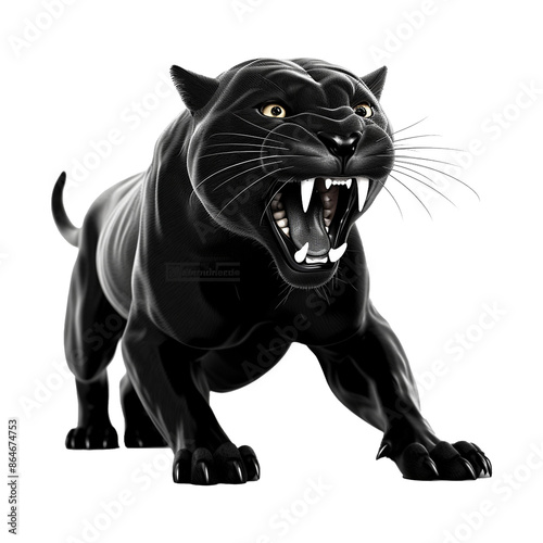Black Panther isolated on transparent background png