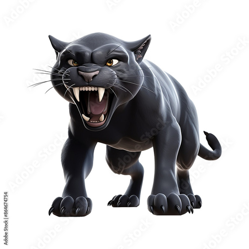 Black Panther isolated on transparent background png
