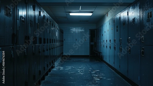 A dark locker room UHD wallpaper