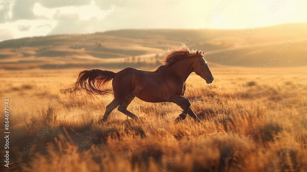 majestic horse galloping through breathtaking natural landscape dynamic motion and sweeping vistas convey freedom and wild beauty majestic horse galloping through breathtaking natural landscape dynamic motion and sweeping vistas convey freedom and wild beauty