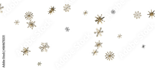 Snowflakes - Christmas Card - Snowflakes Of Paper In Frame