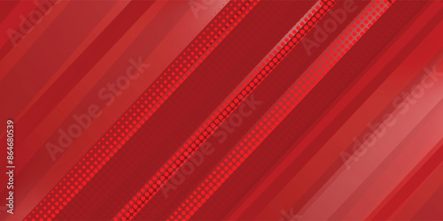 Abstract red deometric banner design background photo