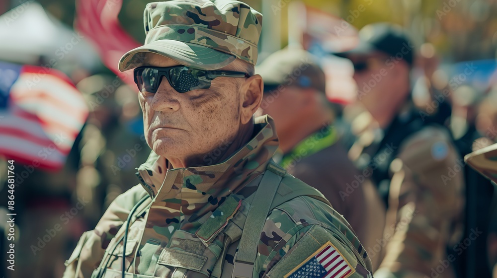 A retired soldier leads a peaceful demo for veterans' rights, inspiring many to join the cause for justice. A retired soldier leads a peaceful demo for veterans' rights, inspiring many to join the cause for justice.