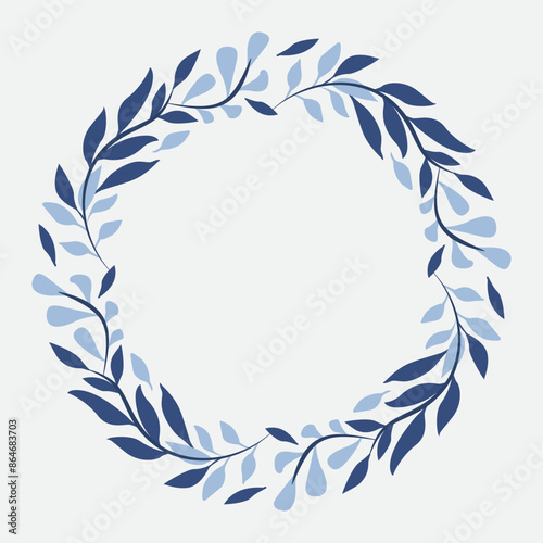 floral wreath frame Vector fully editable