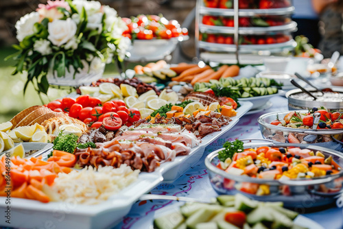Buffet food catering food party on the table