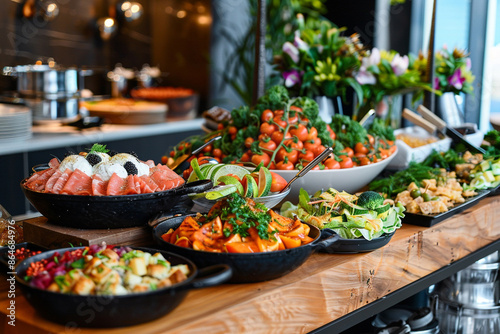 Buffet food catering food party on the table
