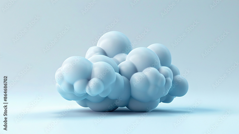 Blue background with 3D clouds Blue background with 3D clouds
