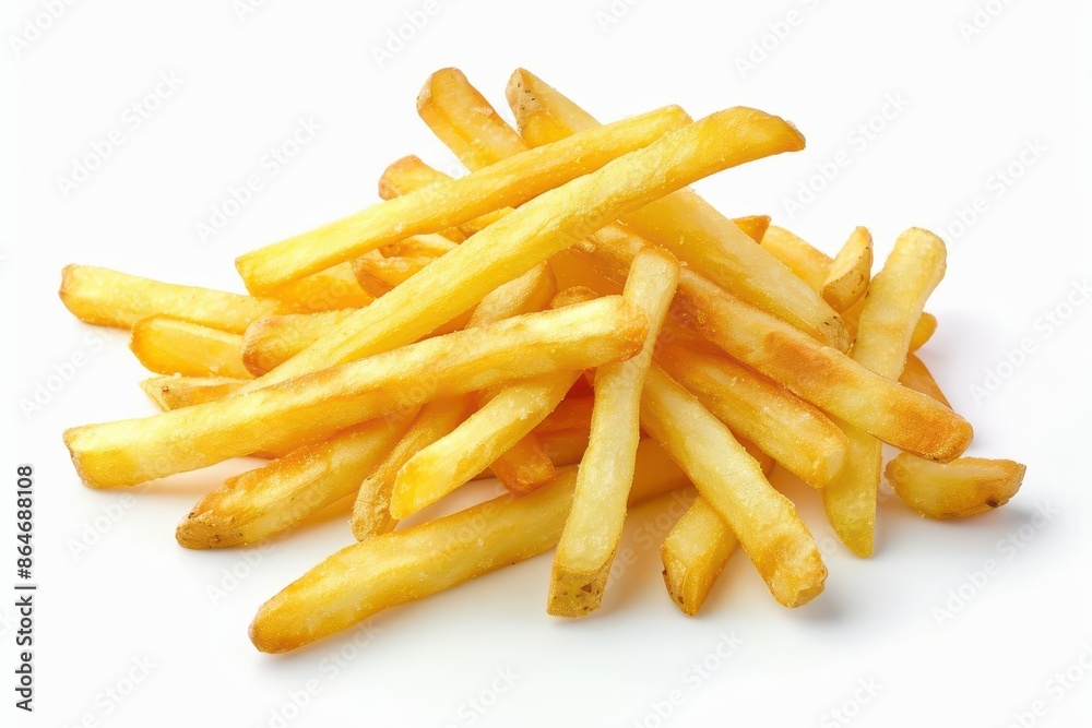 delectable golden french fries ready to eat crispy fast food isolated on white delectable golden french fries ready to eat crispy fast food isolated on white