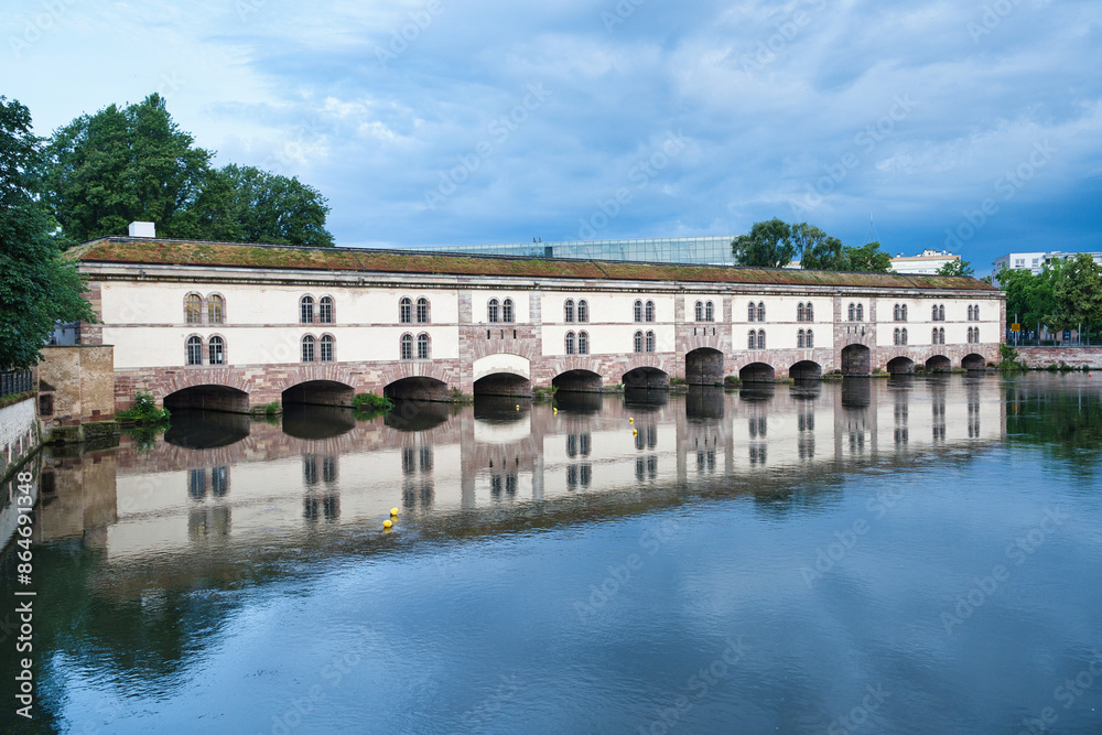 Fototapeta premium Strasbourg, France - June 18, 2024: Barrage Vauban in La Petite France, Strasbourg, Alsace, France