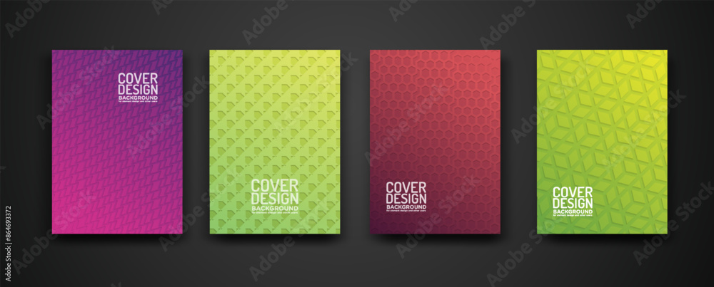 set cover design with modern geometric lines textured pattern and colorful dynamic gradation set cover design with modern geometric lines textured pattern and colorful dynamic gradation