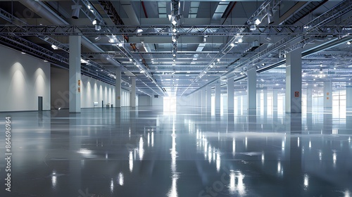 Business exhibition space, corridor in a modern building.