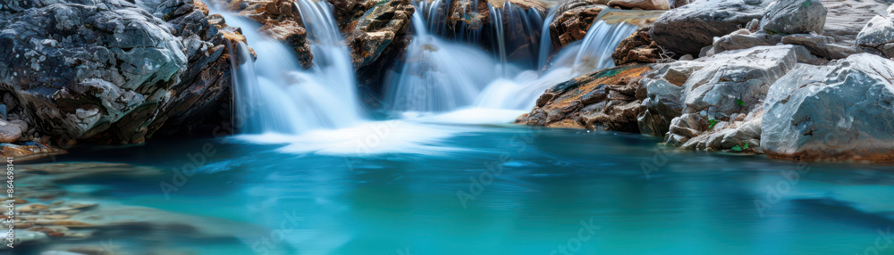 Captivating Long Exposure of a Waterfall, Silky Smooth Water, Experience Natural Tranquility and Serenity with Stunning Waterfall Photography for Your Visual Delight and Relaxation Captivating Long Exposure of a Waterfall, Silky Smooth Water, Experience Natural Tranquility and Serenity with Stunning Waterfall Photography for Your Visual Delight and Relaxation