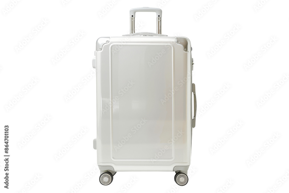 White Luggage With Retractable Handle White Luggage With Retractable Handle