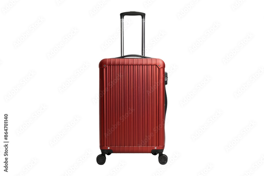 Red Suitcase with Wheels