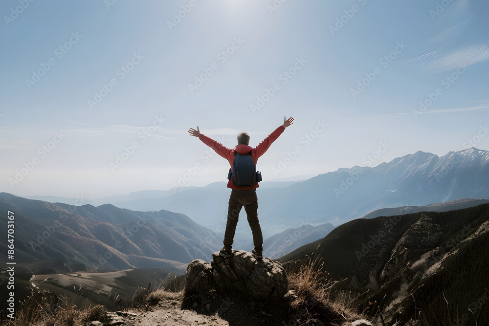 Triumphant Ascent: Arms Embracing the Heights Triumphant Ascent: Arms Embracing the Heights