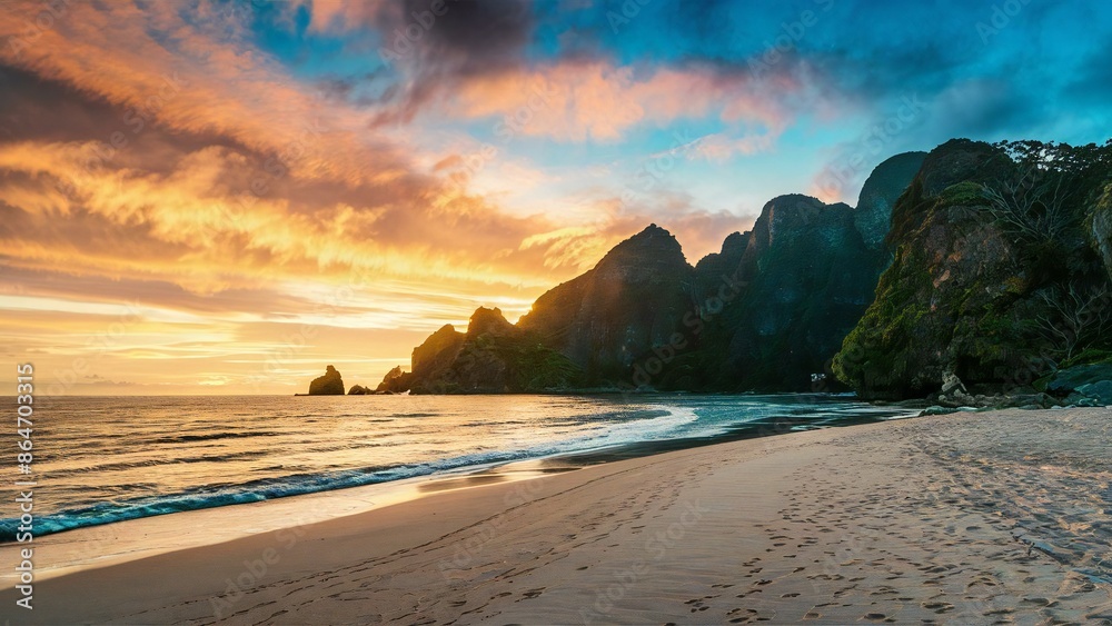 Fototapeta premium sunset on the beach