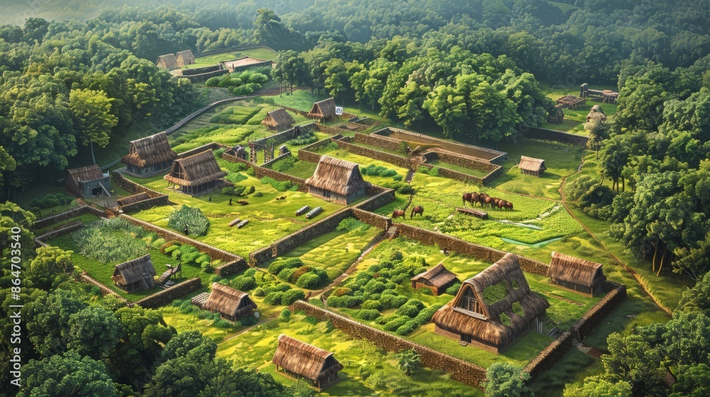 Foto de layout of Rapa Nui during the early Polynesian settlement in ...