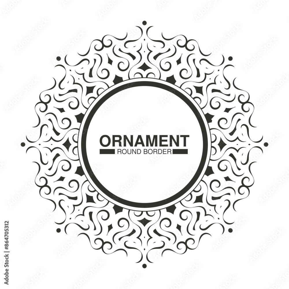 Flat decorative ornament frame background Flat decorative ornament frame background