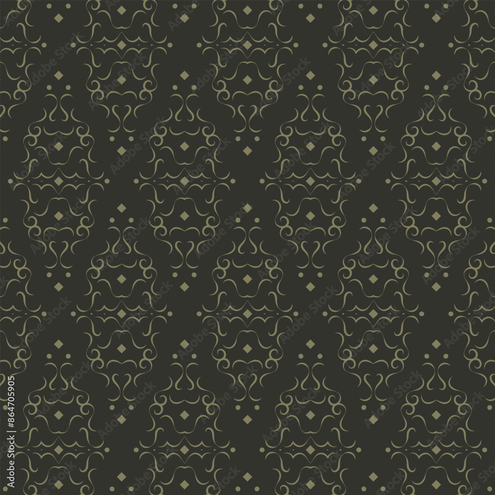 dark ethnic seamless pattern template
