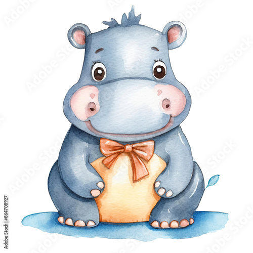 수채화 스타일 동물곤충어류