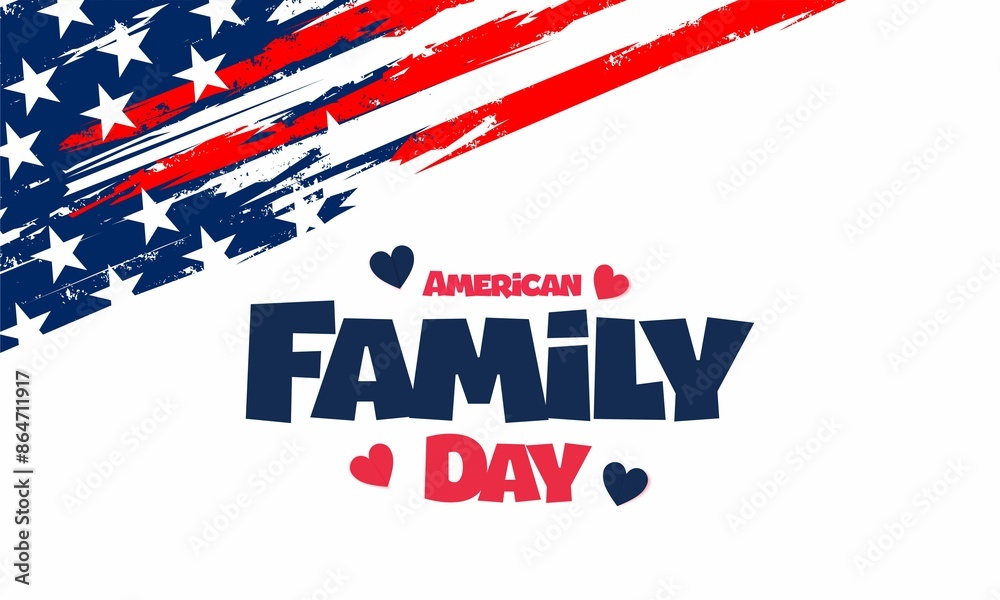 american family day with us flag , vektor background . american family day with us flag , vektor background .