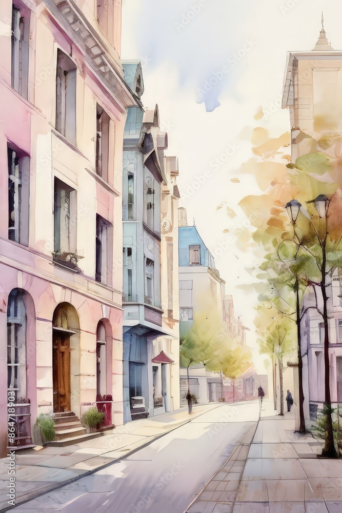 Fototapeta premium AI Image Generator, Alleyway in Carrara, small town in Tuscany. Italy.