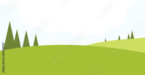 Green Field Illustration