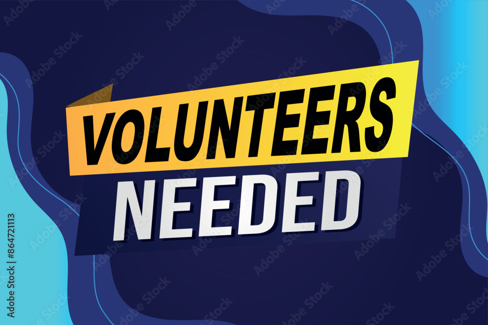 Obraz premium volunteers needed poster banner graphic design icon logo sign symbol social media website coupon