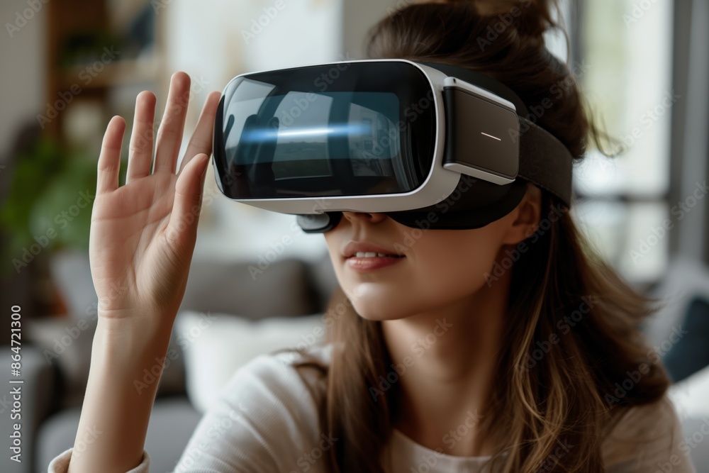 Woman in VR glasses Woman in VR glasses