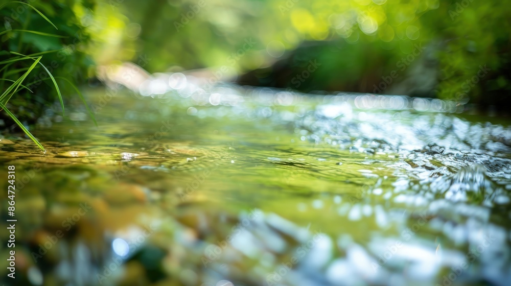 Stream Flowing Through Lush Forest Stream Flowing Through Lush Forest