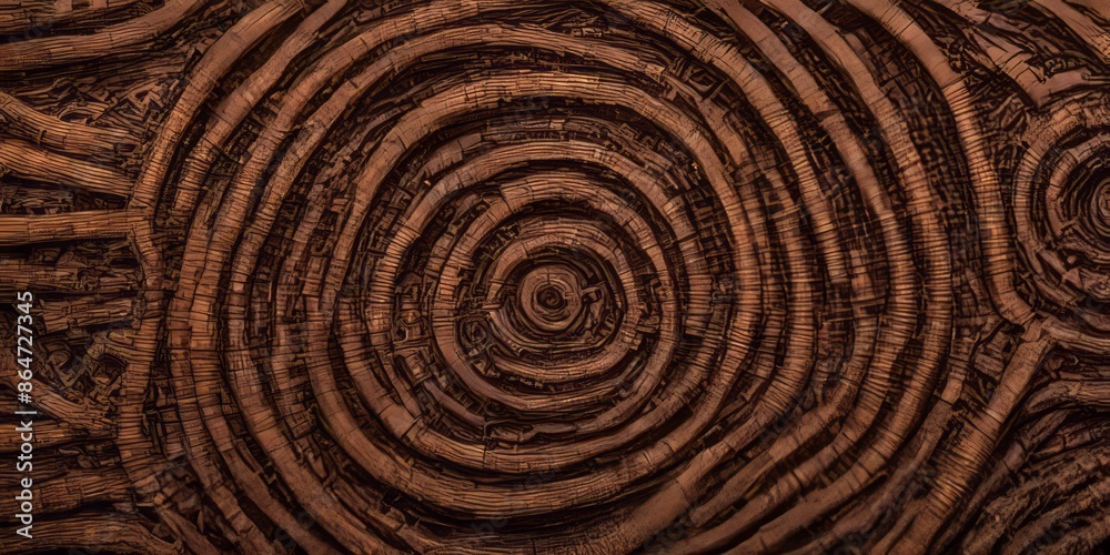 A close-up photo of a tree trunks rings showing the intricate pattern of growth rings A close-up photo of a tree trunks rings showing the intricate pattern of growth rings