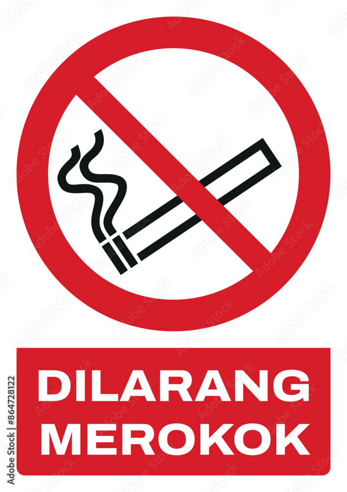 ISO prohibition safety signs v1 in indonesia_dilarang merokok size a4/a3/a2/a1 ISO prohibition safety signs v1 in indonesia_dilarang merokok size a4/a3/a2/a1