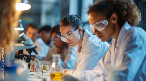 Diverse professionals are conducting quality assurance tests.