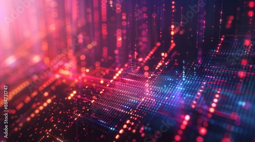 Wallpaper Mural A colorful, abstract image with a lot of dots and lines Torontodigital.ca