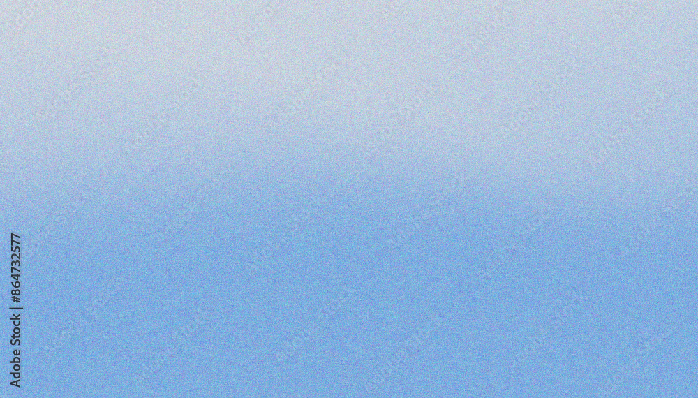 Grainy white sky blue gradient background with blazing sky blue light and noise texture effect banner in the background
