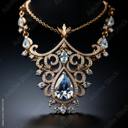 a luxurious diamond necklace