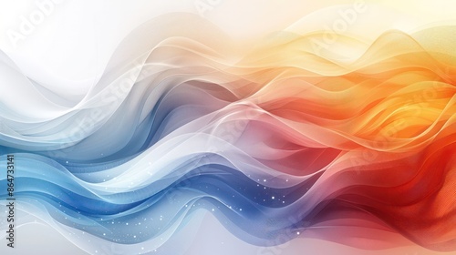 A colorful wave with blue and red colors