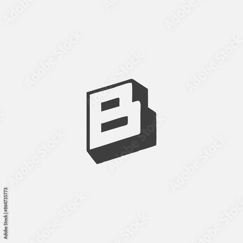 Abstract letter B logo. This logo icon incorporate with abstract shape in the creative way.