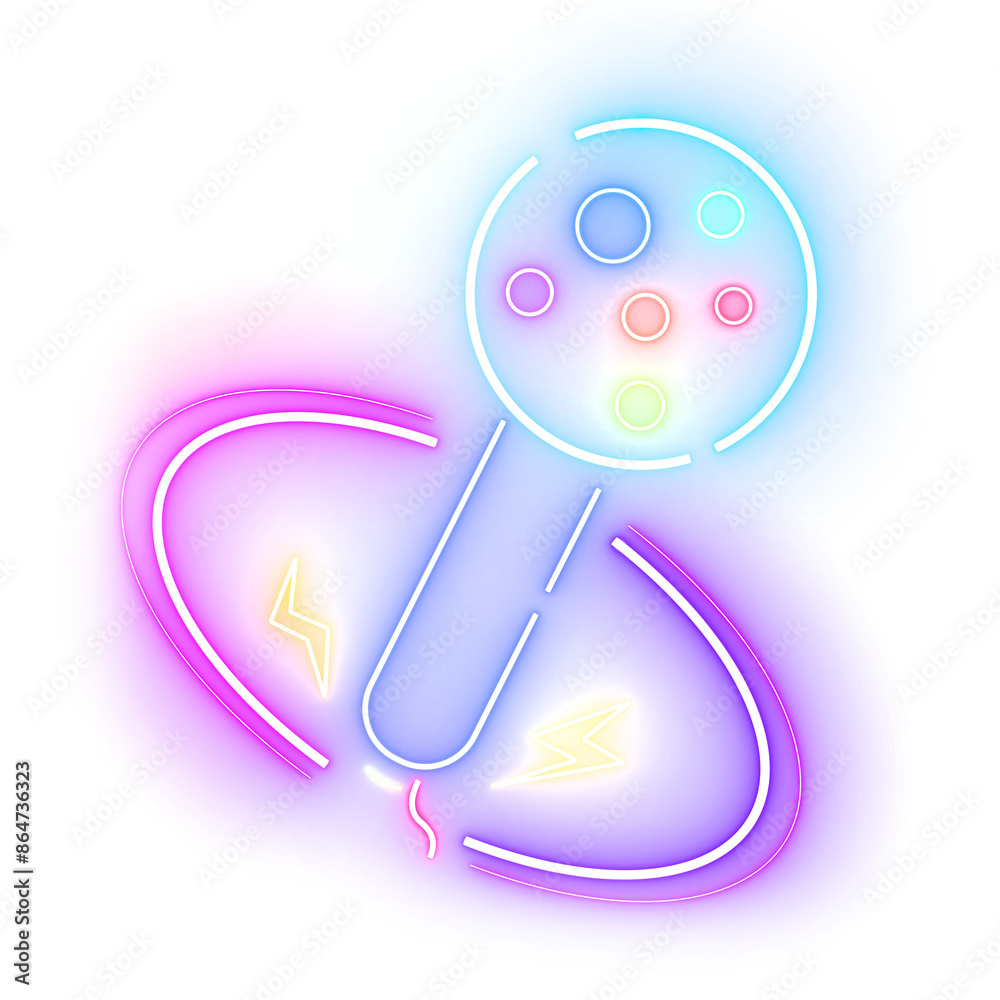 Retro bar glowing neon sign style 90s