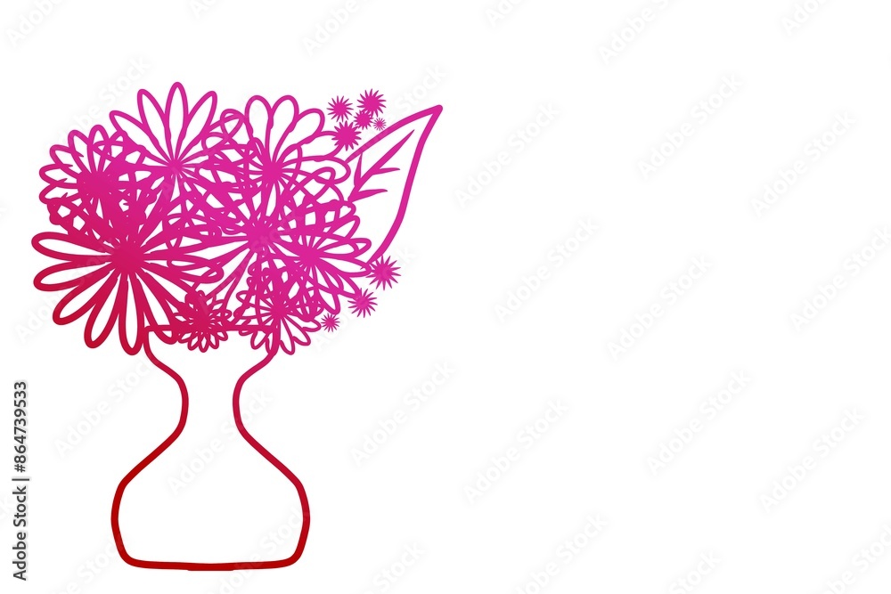 花と花瓶のポストカード 花と花瓶のポストカード