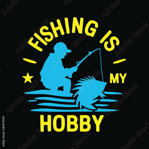 Fishing is my hobby t shirt design, fishing t shirt design,  fishing t shirt design template