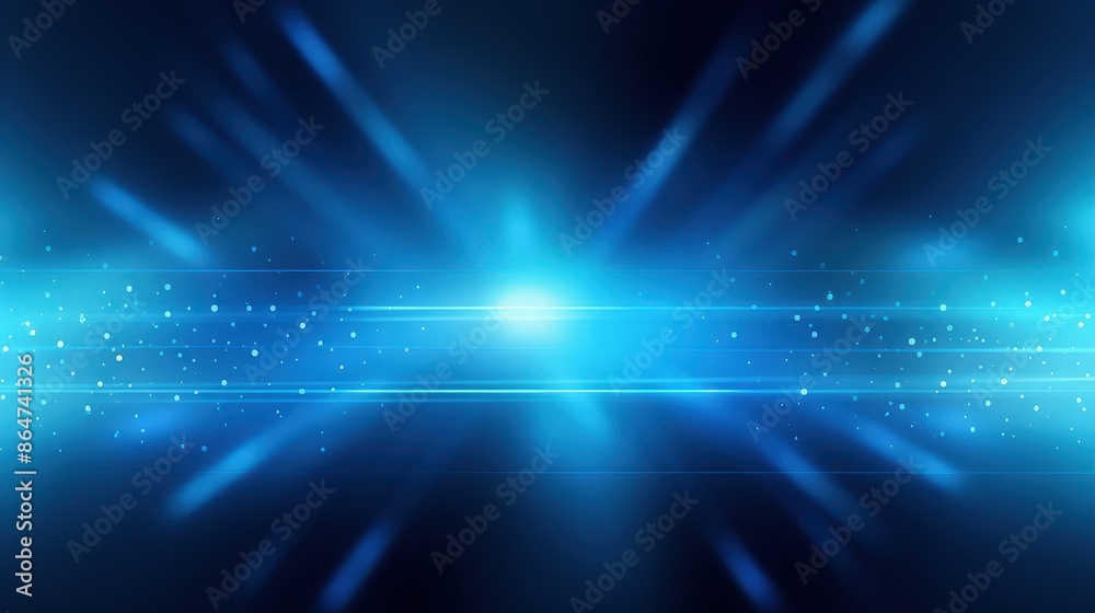 Fototapeta premium Abstract Blue Light Streaks Background