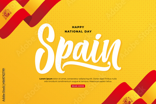 happy spain national day background