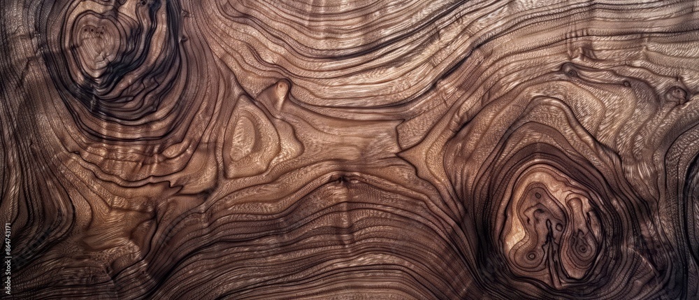 Panoramic close-up, high detail scan of walnut wood material, Generative AI Panoramic close-up, high detail scan of walnut wood material, Generative AI