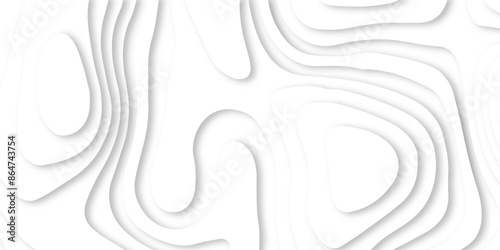 Modern and trendy background. Abstract design with wave shapes in a paper cut style.  Abstract volumetric 3d soft white gray paper cuted art waves vector illustration