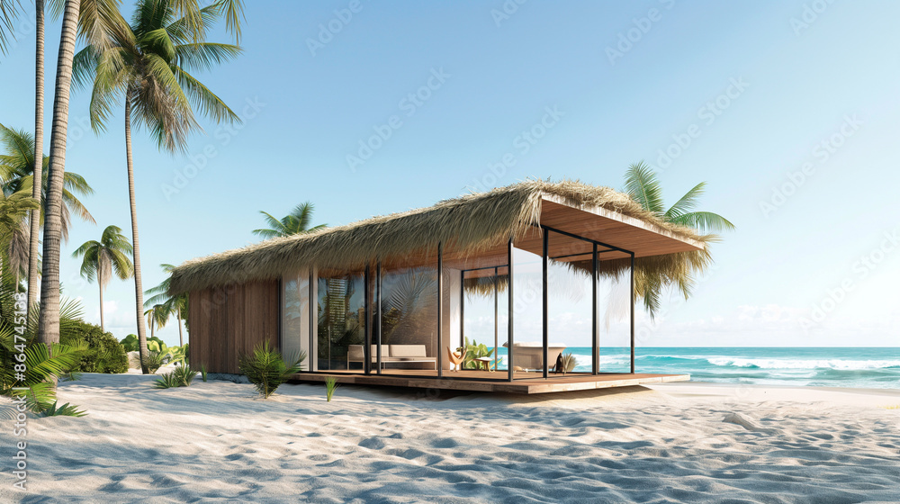 Minimal Beach Cabana Ocean View Minimal Beach Cabana Ocean View
