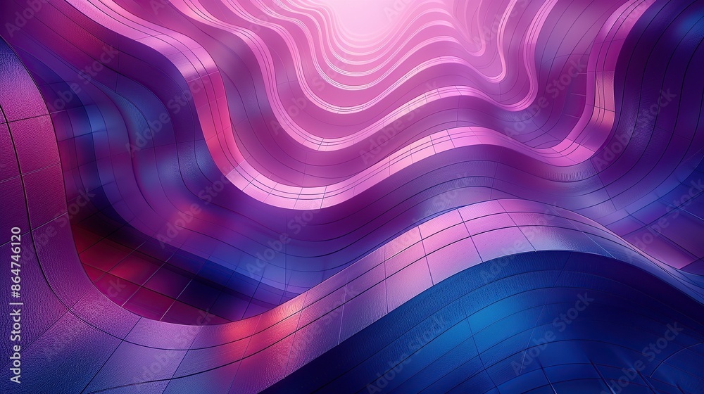 Fototapeta premium Mesmerizing Abstract Design with Vibrant Waves